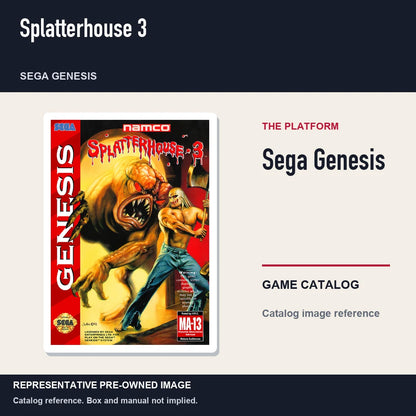 Representative pre-owned Splatterhouse 3 (Sega Genesis), platform product layout.