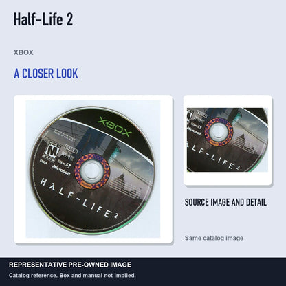 Representative pre-owned Half-Life 2 (Xbox), full image with detail inset.