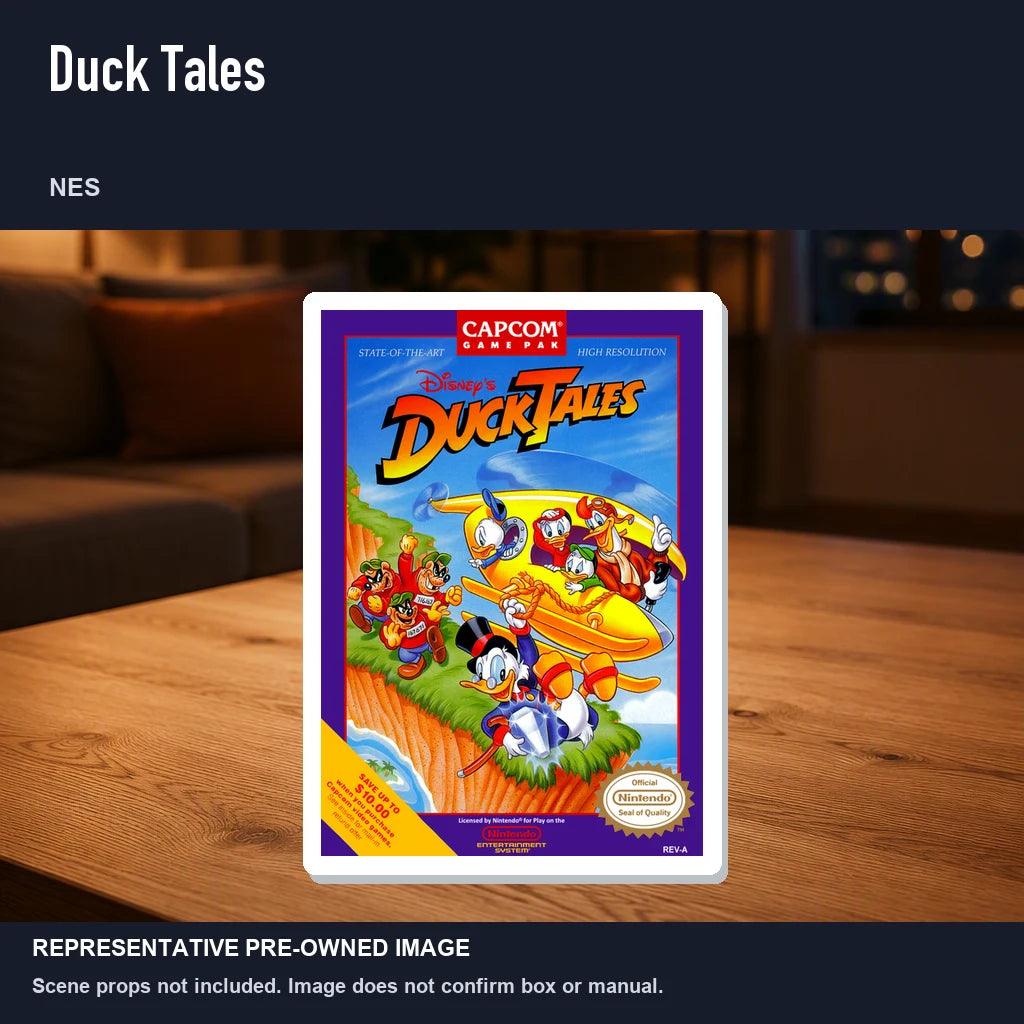 Representative pre-owned Duck Tales (NES), product image in a styled room scene.