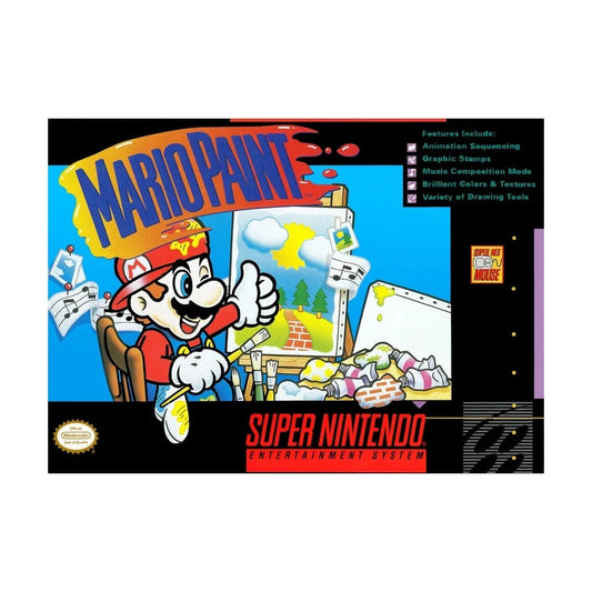 Representative pre-owned Mario Paint (Super Nintendo), white product reference.