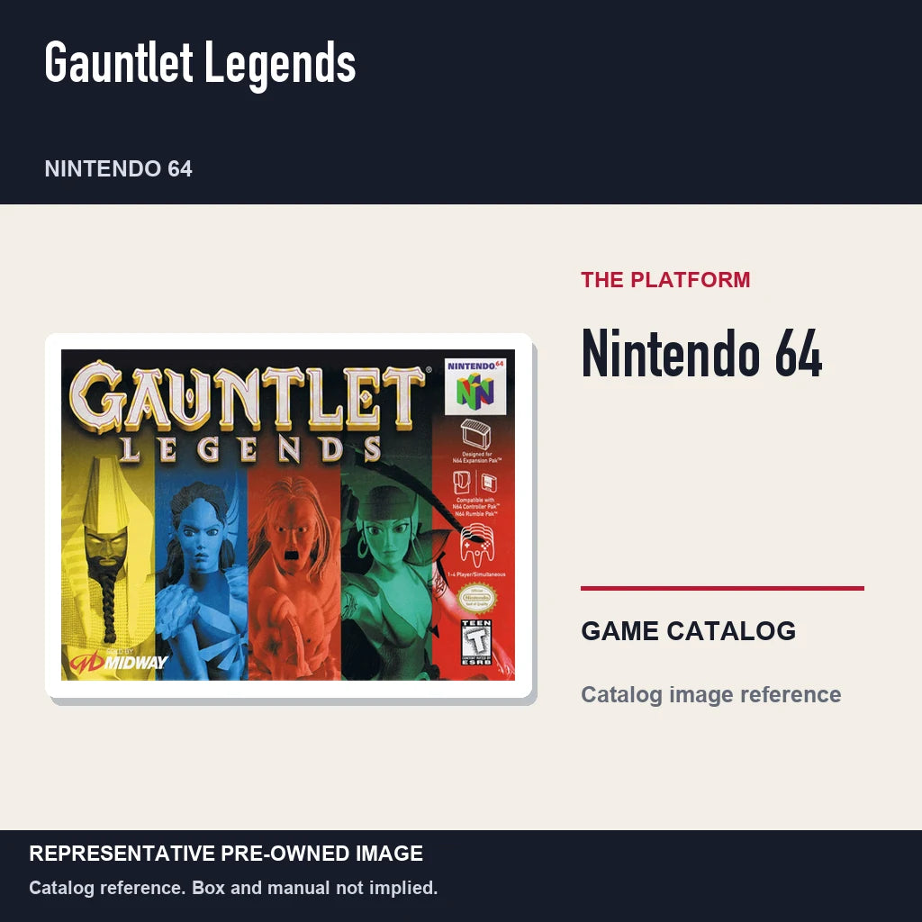Representative pre-owned Gauntlet Legends (Nintendo 64), platform product layout.