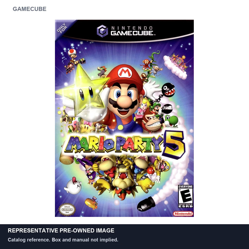 Representative pre-owned Mario Party 5 (GameCube), white product reference.