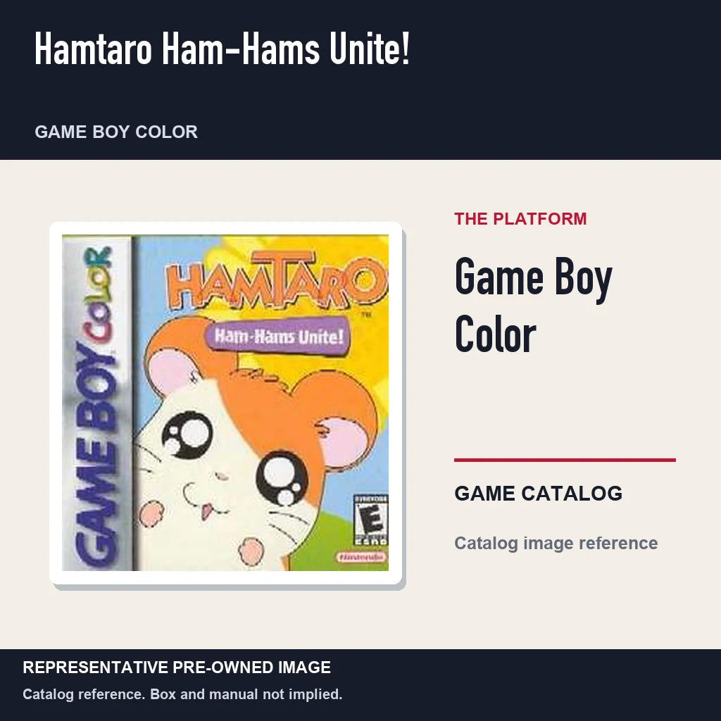Representative pre-owned Hamtaro Ham-Hams Unite! (Game Boy Color), platform product layout.