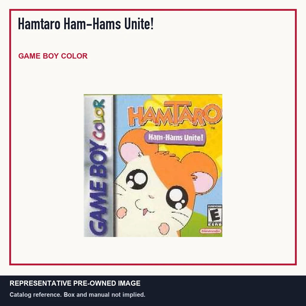 Representative pre-owned Hamtaro Ham-Hams Unite! (Game Boy Color), minimal product layout.
