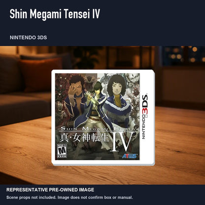 Representative pre-owned Shin Megami Tensei IV (Nintendo 3DS), product image in a styled room scene.