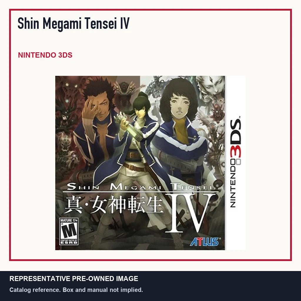 Representative pre-owned Shin Megami Tensei IV (Nintendo 3DS), minimal product layout.