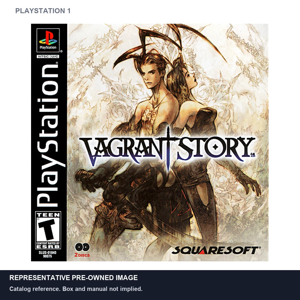 Representative pre-owned Vagrant Story (PlayStation 1), white product reference.