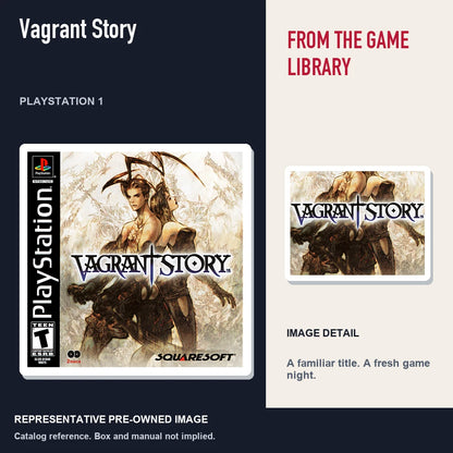 Representative pre-owned Vagrant Story (PlayStation 1), editorial image and detail.