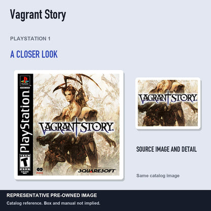 Representative pre-owned Vagrant Story (PlayStation 1), full image with detail inset.