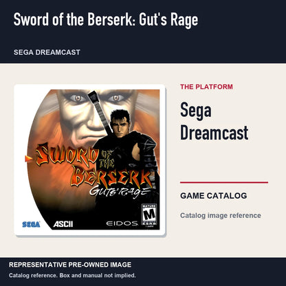 Representative pre-owned Sword of the Berserk: Gut's Rage (Sega Dreamcast), platform product layout.