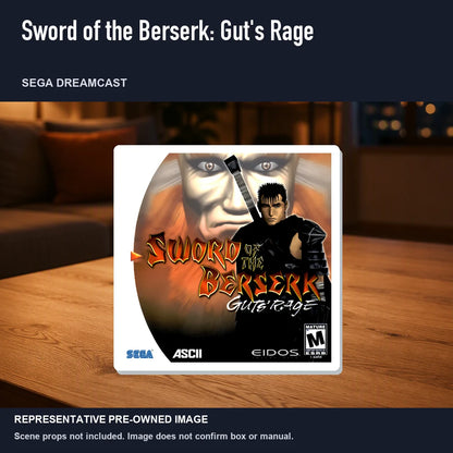 Representative pre-owned Sword of the Berserk: Gut's Rage (Sega Dreamcast), product image in a styled room scene.