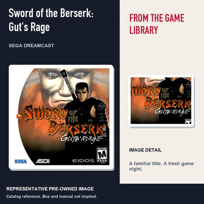 Representative pre-owned Sword of the Berserk: Gut's Rage (Sega Dreamcast), editorial image and detail.