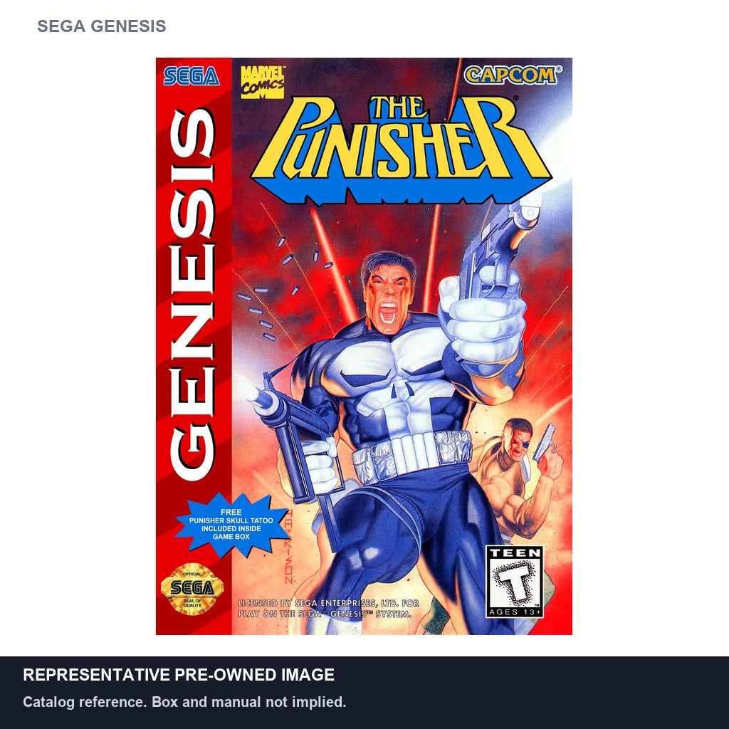 Representative pre-owned The Punisher (Sega Genesis), white product reference.