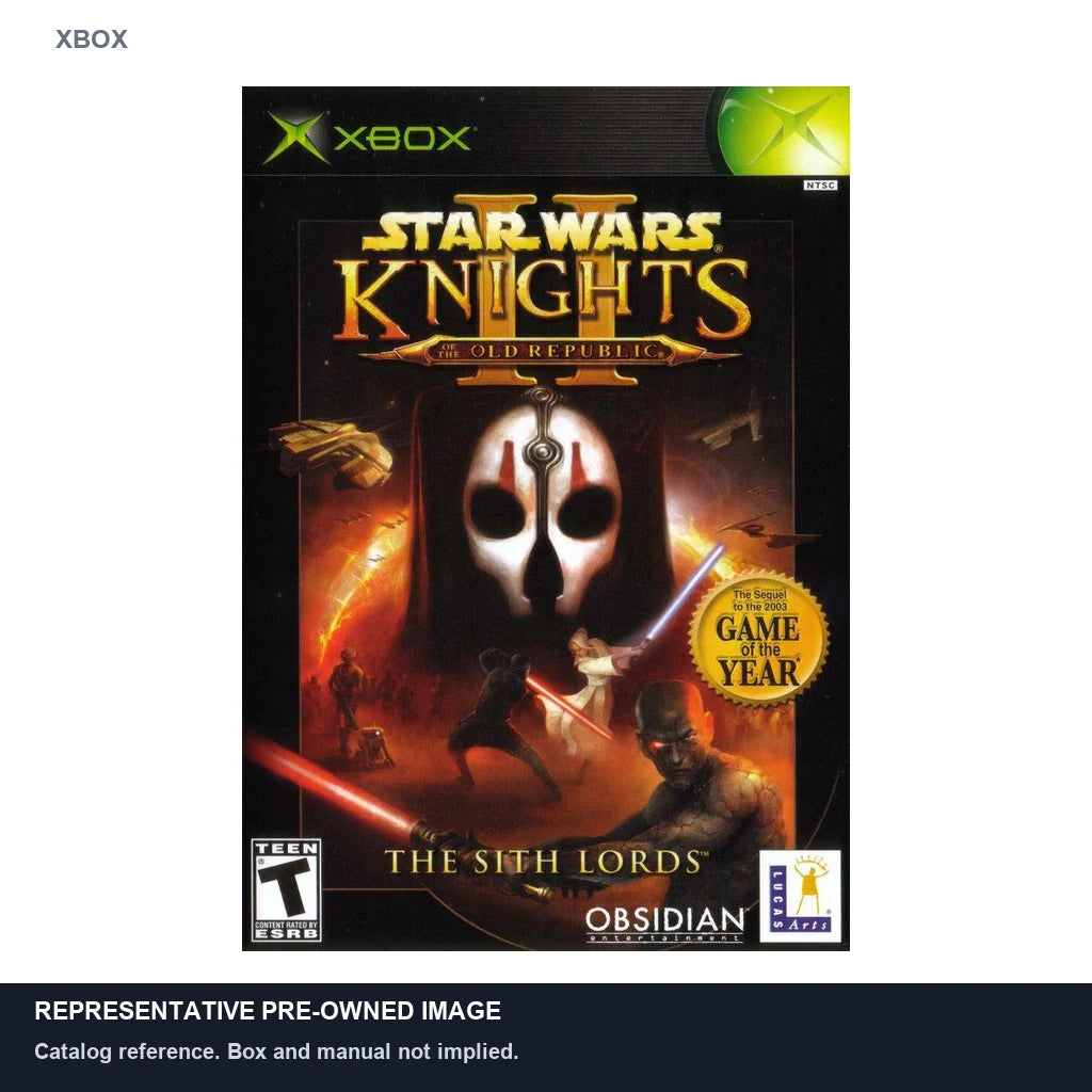Representative pre-owned Star Wars Knights of the Old Republic II (Xbox), white product reference.