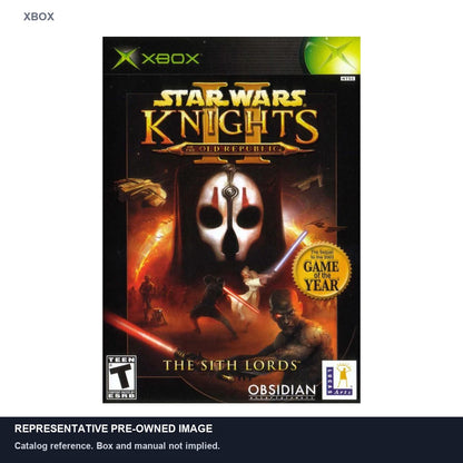 Representative pre-owned Star Wars Knights of the Old Republic II (Xbox), white product reference.