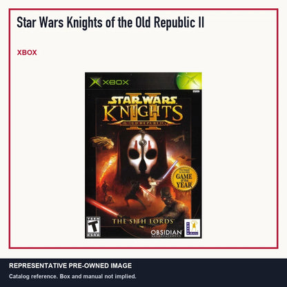 Representative pre-owned Star Wars Knights of the Old Republic II (Xbox), minimal product layout.