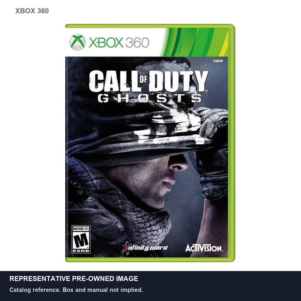 Representative pre-owned Call of Duty Ghosts (Xbox 360), white product reference.