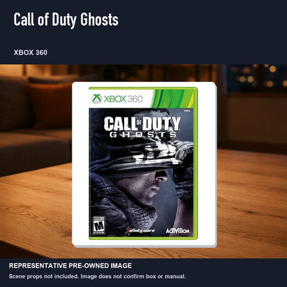 Representative pre-owned Call of Duty Ghosts (Xbox 360), product image in a styled room scene.