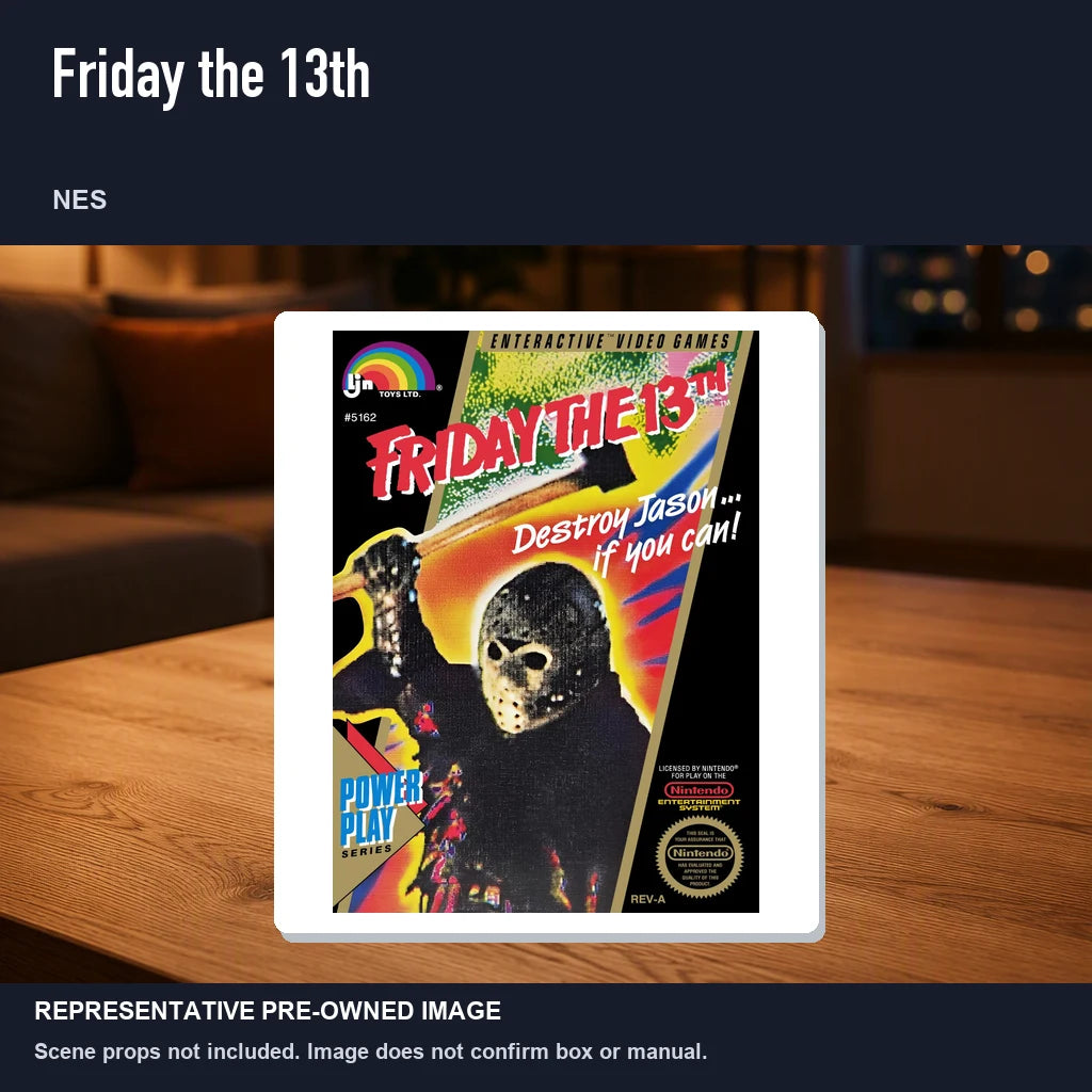 Representative pre-owned Friday the 13th (NES), product image in a styled room scene.