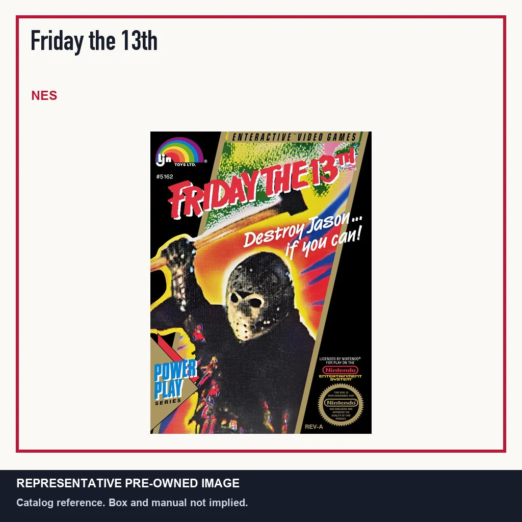 Representative pre-owned Friday the 13th (NES), minimal product layout.
