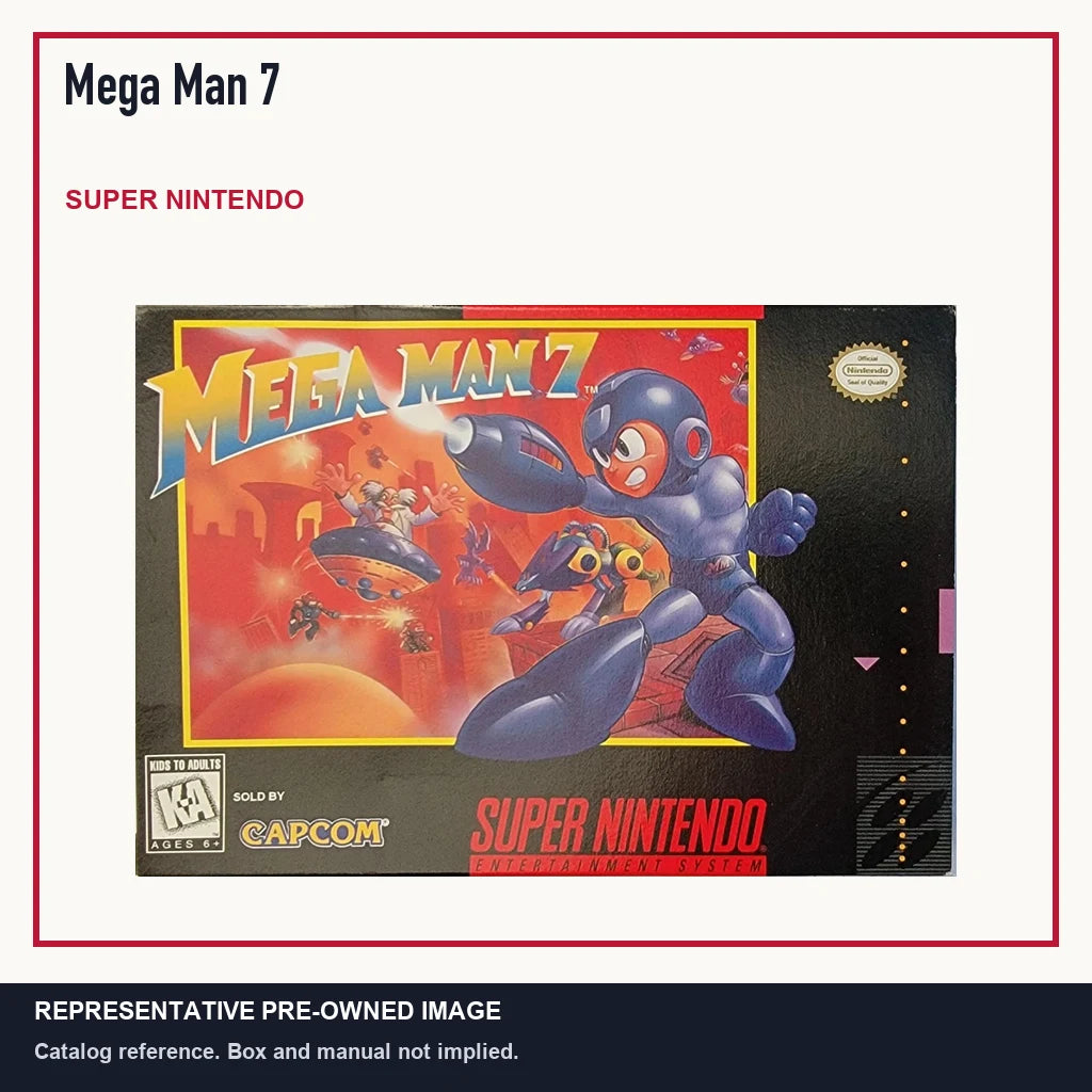 Representative pre-owned Mega Man 7 (Super Nintendo), minimal product layout.