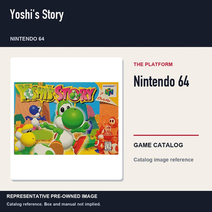 Representative pre-owned Yoshi's Story (Nintendo 64), platform product layout.