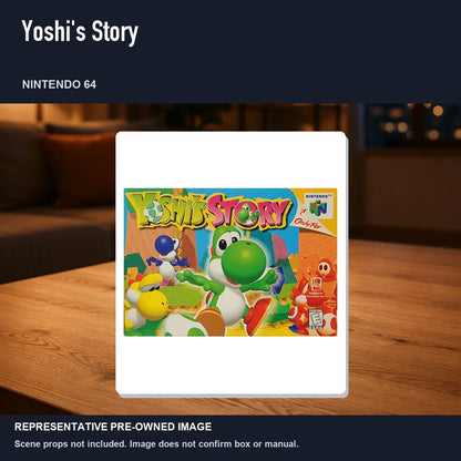 Representative pre-owned Yoshi's Story (Nintendo 64), product image in a styled room scene.