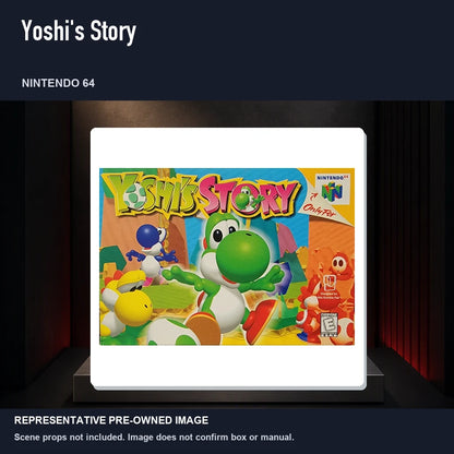 Representative pre-owned Yoshi's Story (Nintendo 64), product image on a display panel.