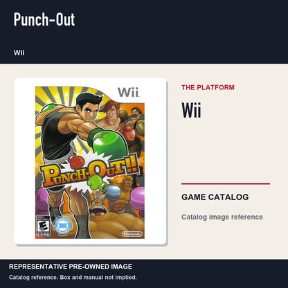 Representative pre-owned Punch-Out (Wii), platform product layout.