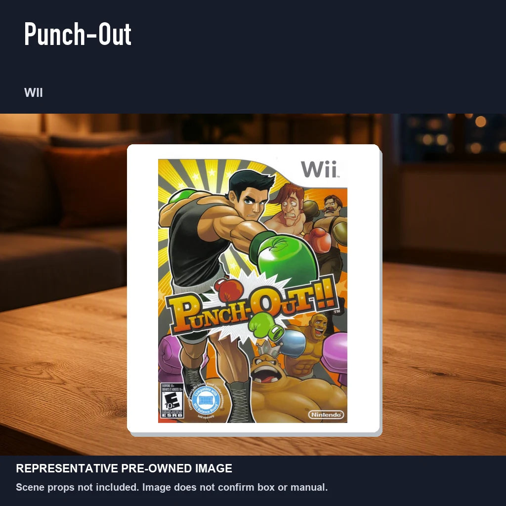 Representative pre-owned Punch-Out (Wii), product image in a styled room scene.
