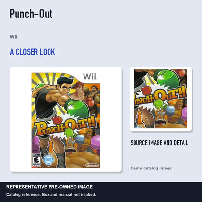 Representative pre-owned Punch-Out (Wii), full image with detail inset.