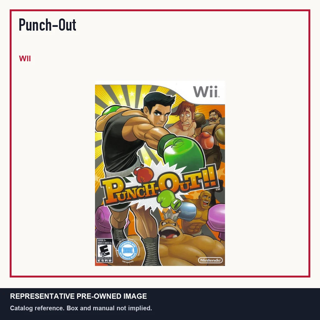 Representative pre-owned Punch-Out (Wii), minimal product layout.