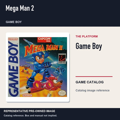 Representative pre-owned Mega Man 2 (Game Boy), platform product layout.
