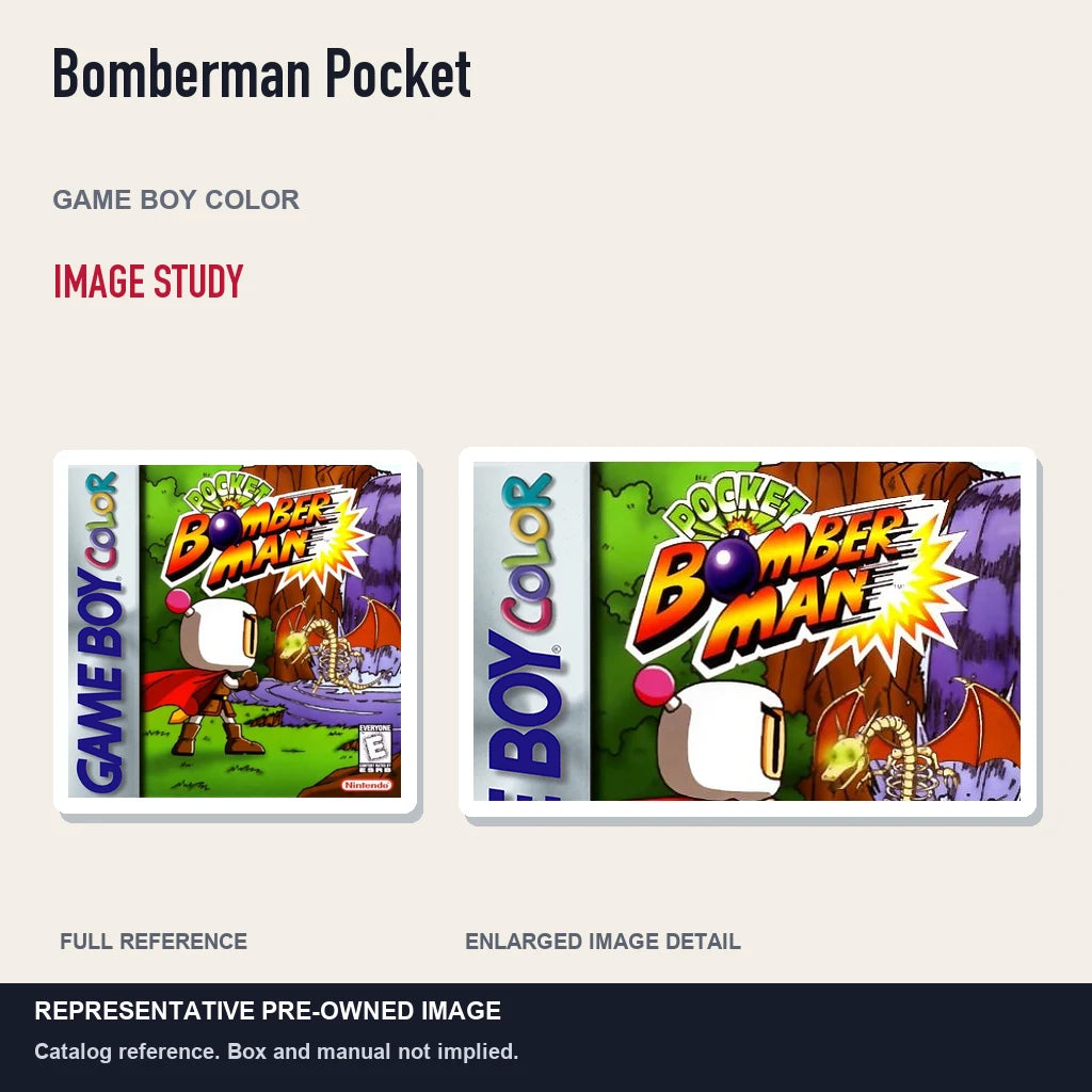 Representative pre-owned Bomberman Pocket (Game Boy Color), full image and detail.