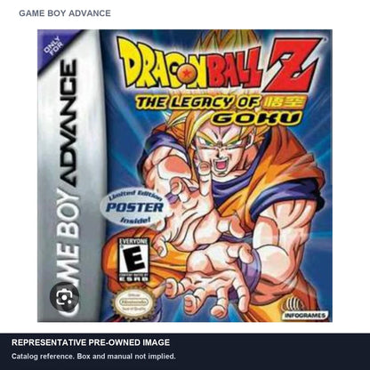 Representative pre-owned Dragon Ball Z Legacy of Goku (Game Boy Advance), white product reference.