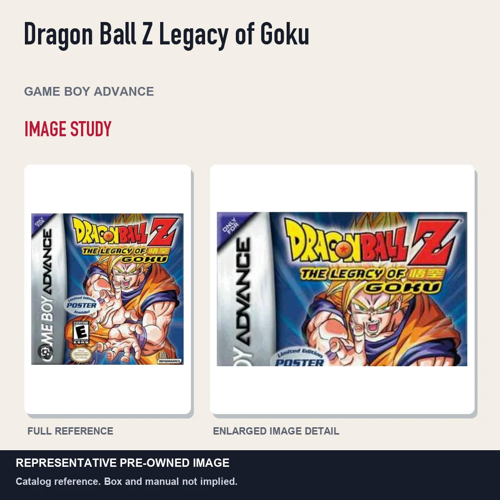 Representative pre-owned Dragon Ball Z Legacy of Goku (Game Boy Advance), full image and detail.