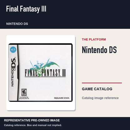 Representative pre-owned Final Fantasy III (Nintendo DS), platform product layout.