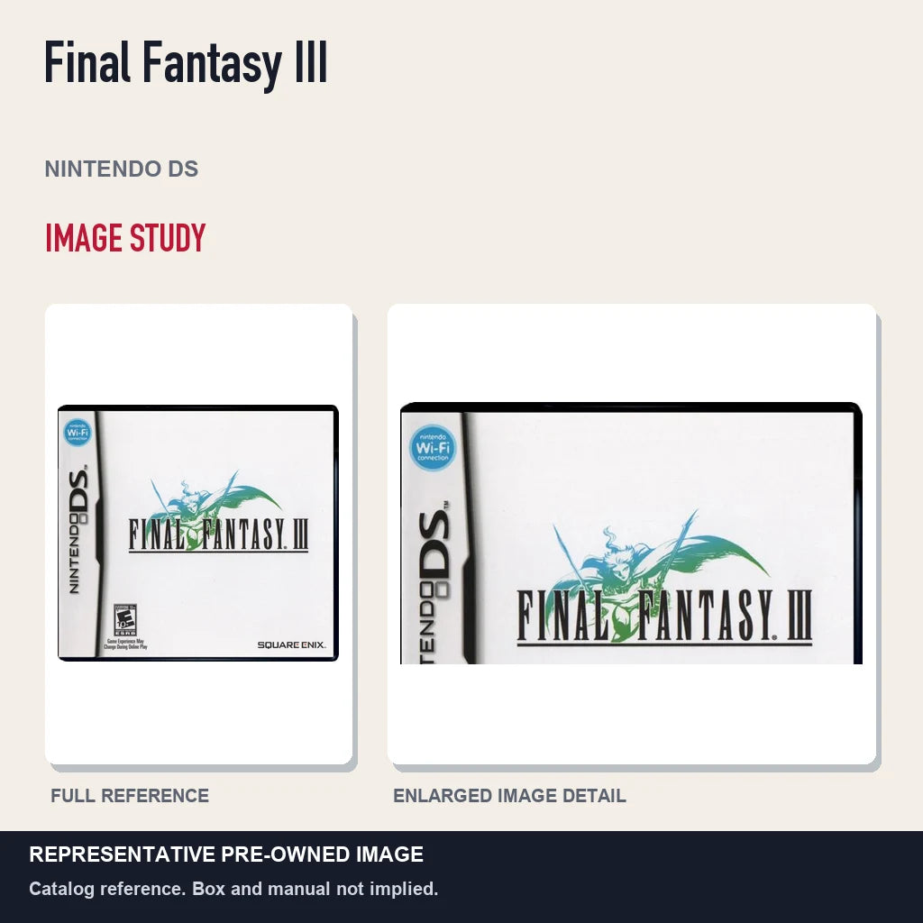 Representative pre-owned Final Fantasy III (Nintendo DS), full image and detail.