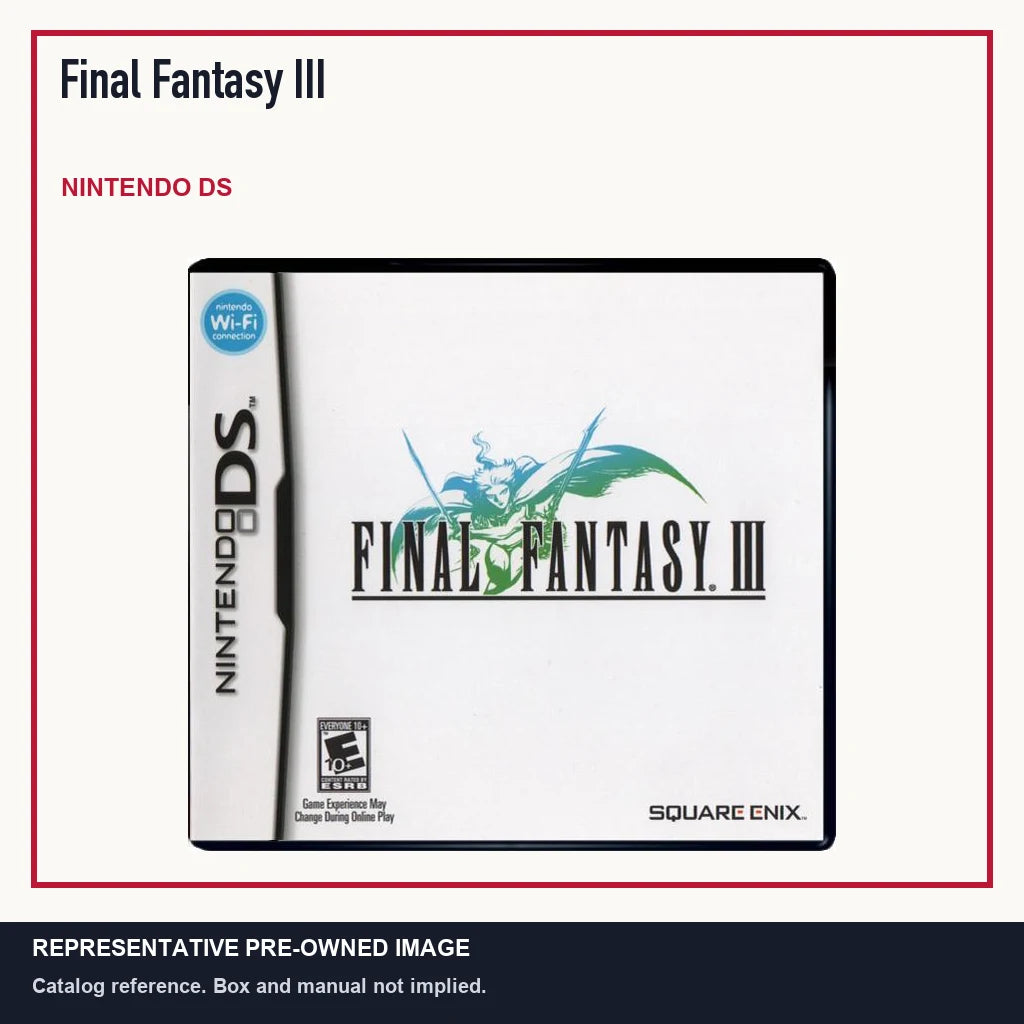Representative pre-owned Final Fantasy III (Nintendo DS), minimal product layout.