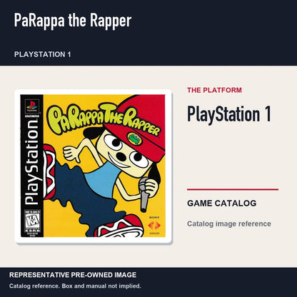 Representative pre-owned PaRappa the Rapper (PlayStation 1), platform product layout.