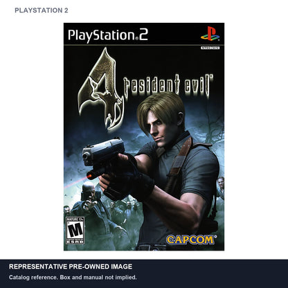 Representative pre-owned Resident Evil 4 (PlayStation 2), white product reference.