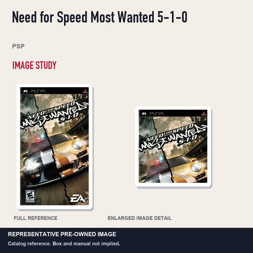 Representative pre-owned Need for Speed Most Wanted 5-1-0 (PSP), full image and detail.