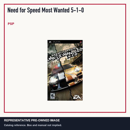 Representative pre-owned Need for Speed Most Wanted 5-1-0 (PSP), minimal product layout.