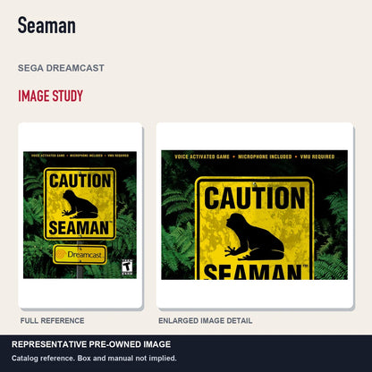 Representative pre-owned Seaman (Sega Dreamcast), full image and detail.