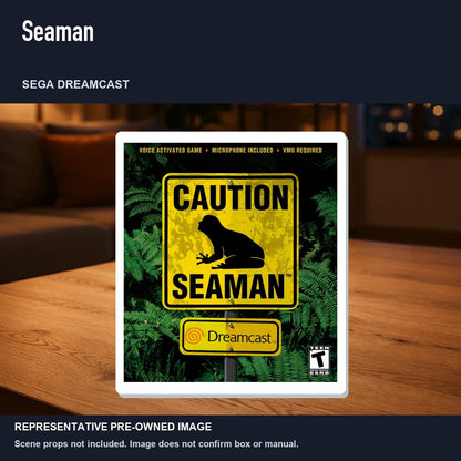 Representative pre-owned Seaman (Sega Dreamcast), product image in a styled room scene.