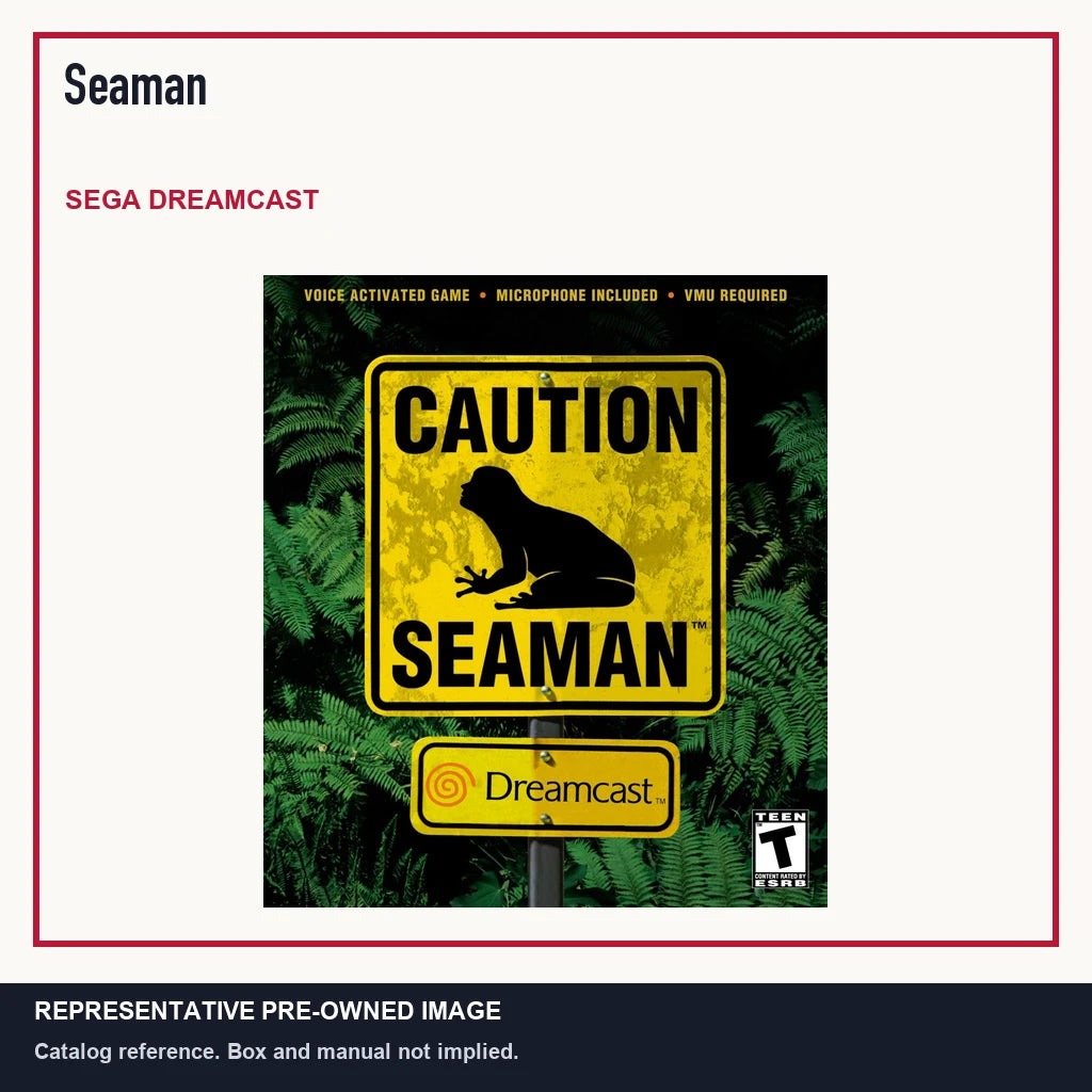 Representative pre-owned Seaman (Sega Dreamcast), minimal product layout.