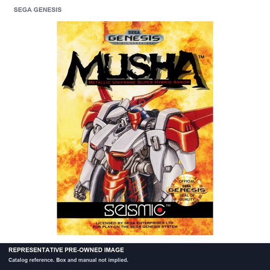 Representative pre-owned MUSHA (Sega Genesis), white product reference.
