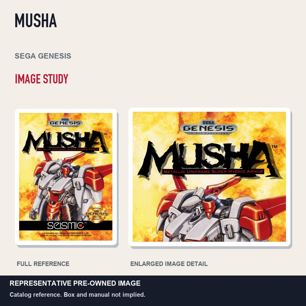 Representative pre-owned MUSHA (Sega Genesis), full image and detail.