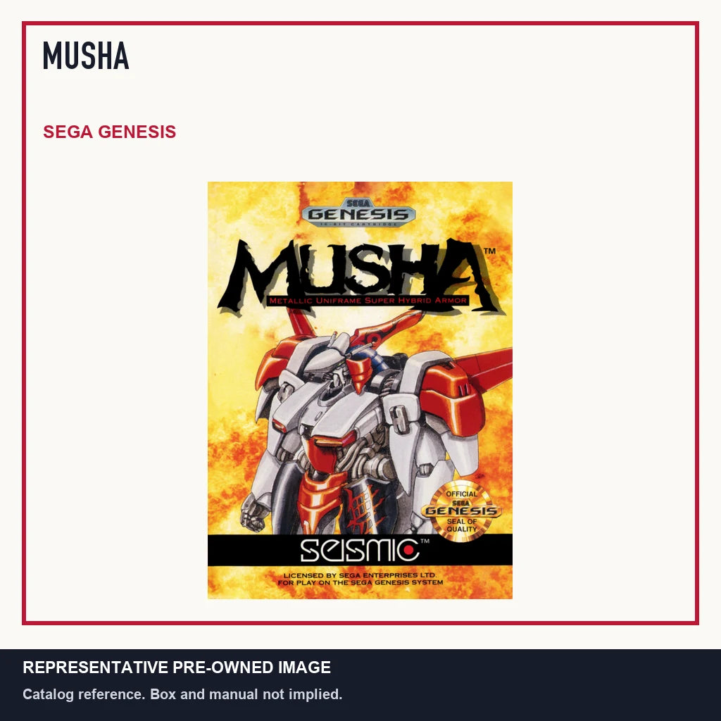 Representative pre-owned MUSHA (Sega Genesis), minimal product layout.