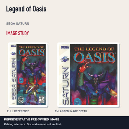 Representative pre-owned Legend of Oasis (Sega Saturn), full image and detail.